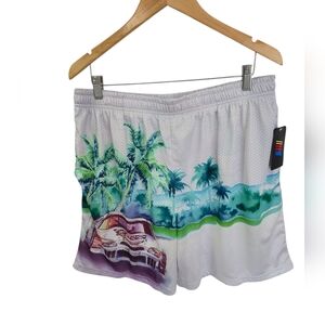 NWT Nascar Men's Graphic Shorts Light Gray Size Large